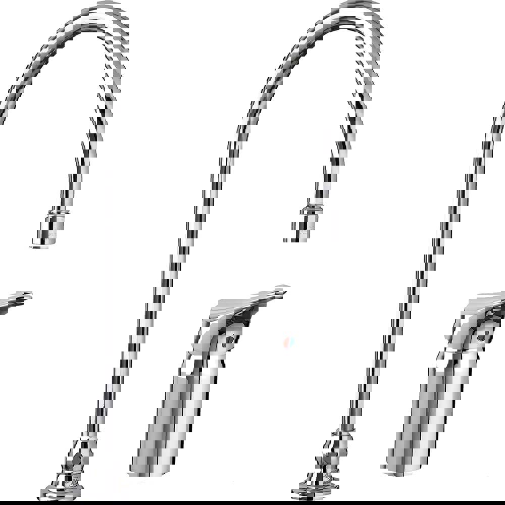 Kitchen & Bar Faucets; Type: Gooseneck ; Style: Contemporary; Modern; Transitional ; Mount: Deck ; Design: One Handle ; Handle Type: Lever ; Spout Type: Gooseneck